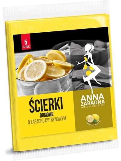 Anna Zaradna ściereczki domowe 5szt. Cytrynowe