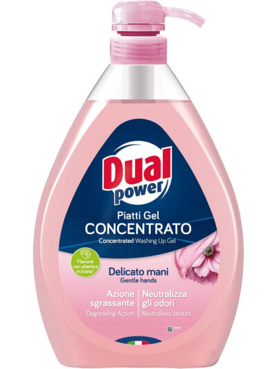 Dual Power płyn do naczyń DELICATO MANI różowy 1L