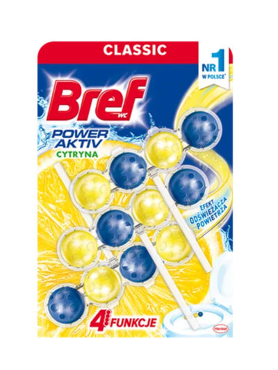 Bref kostka do WC Power Aktiv 3x50g Cytryna